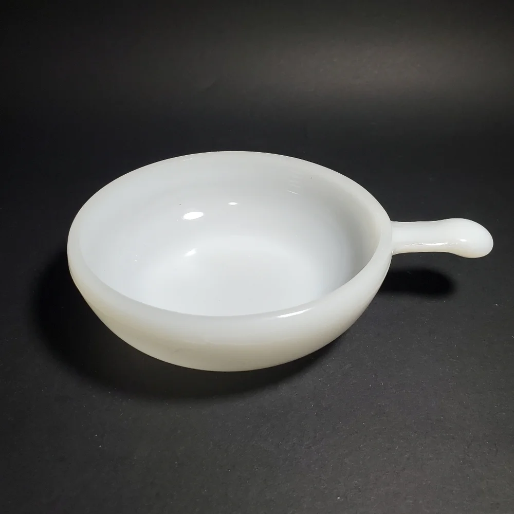 Lot Of 2 Vintage Glasbake White Milk Glass 11oz, 5